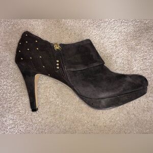 Adrienne Vittadini Dark Brown Heeled Boots
